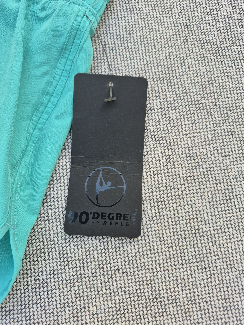 NWT 90 Degree By Reflex Women’s Athletic Running Shorts Teal Size M Lined Workou - Picture 6 of 8